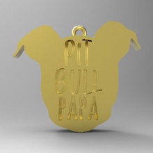 pitbull batata jóias moda pingente chaveiro filhote cachorro cão 3d print model - Mito3D