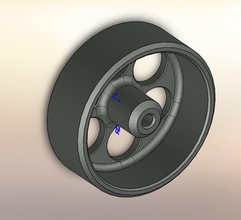 pitsco genere dragster cerchio variante carrelli co2 ruote gt rx aria alimentato 3d print model - Mito3D