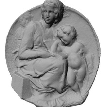 Pitti Tondo christian art Italien mia Michelangelo Minneapolis Minnesota pitti tondo religious renaissance scans_replicas 3d print model - Mito3D