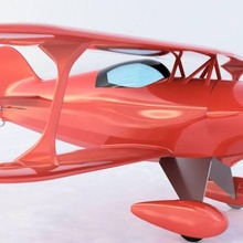 pitts especial rc avión pantalones ruedas biplano 3d print model - Mito3D