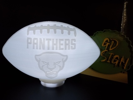 pittsburgh panthers football light pittsburgh panthers football light tealight reading light party nightlight office kids room art decor man cave shed sports game  3d print model - Mito3D