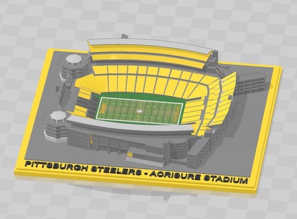 Pittsburgh acereros acrisurado estadio fútbol americano parrilla heinz campo 3d print model - Mito3D