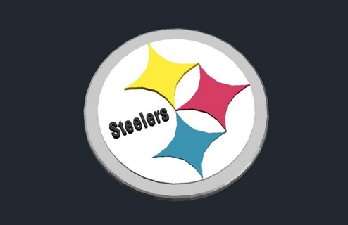 pittsburgh Steelers logo 3d print model - Mito3D