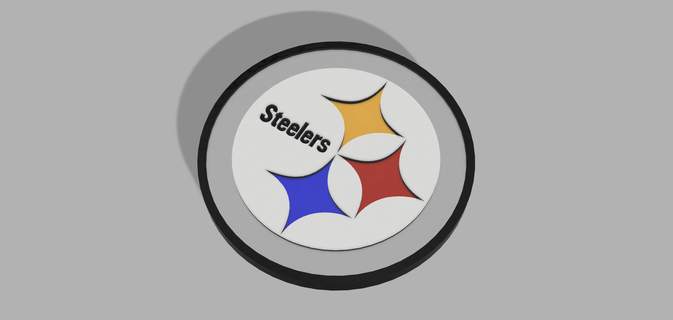 pittsburgh steelers drink coaster set 3d print model - Mito3D