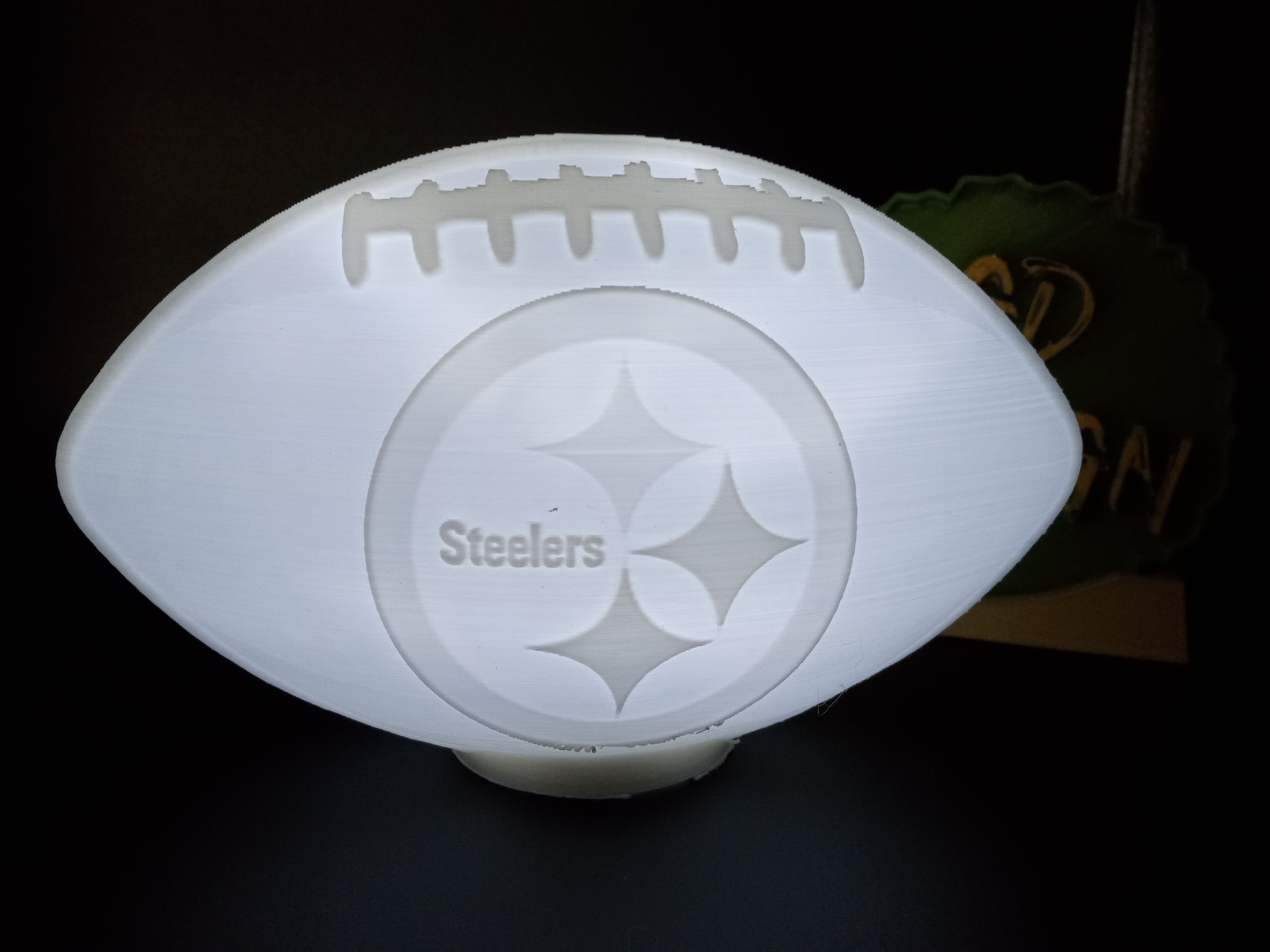 pittsburgh steelers football light tealight reading party nightlight office kids room art decor man cave shed sports game 3D print model - Mito3D