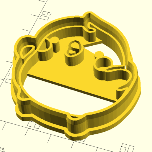 Galleta cortador molang 3D print model - Mito3D