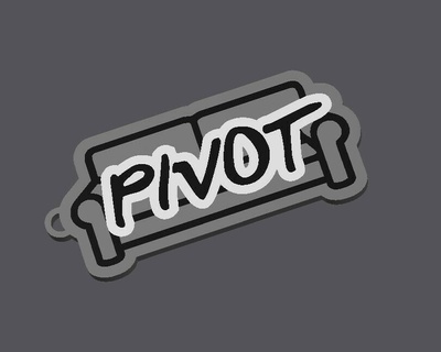 pivot keychain friend pivot keychain keytag  3d print model - Mito3D