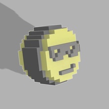 pixel 3 cool smiley emoji Jeu 3d Jeux déco 3d print model - Mito3D