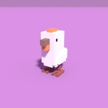 pixel chicken game figurine art toy firm magical voxel paint model 3d fart animal 3d print model - Mito3D