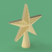 pixel Noël étoile 3d print model - Mito3D