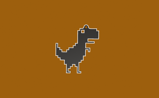 piksel Dinozor kolye anahtar yüzük 3d print model - Mito3D