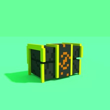 pixel fantasy chest game figurine art boy toy young magical voxel paint model 3d 3d print model - Mito3D