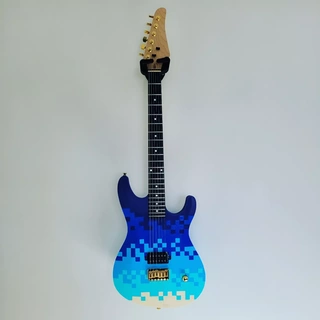 pixel degradado guitarra guitarra música 3d print model - Mito3D