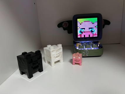 pixel pig art 3d print model - Mito3D