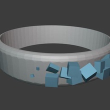 Pixel Ring Schmuck niedlich Kunst Mode 3d print model - Mito3D