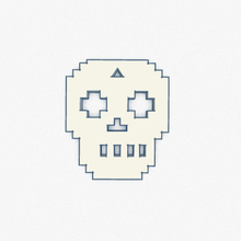 pixel cráneo pendientes v2 joyería joya arete Moda humano regalo 3d print model - Mito3D