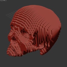 pixel cranio cueva furbo 3d print model - Mito3D