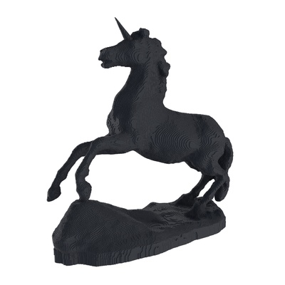 pixel unicornio modelo decoración juguete fantasía animal arte niños hogar casa 3d print model - Mito3D