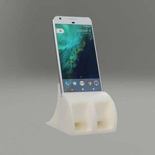 pixel xl charging dock audio ducts gadget google passive amplifier usb charger mobile phone 3d print model - Mito3D