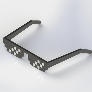pixelig Brille Pixel Kunst 3d print model - Mito3D
