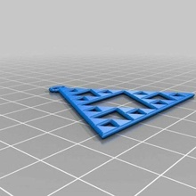 pixelated sierpinski triangle fashion charm keychain necklace pendant pixel 3d print model - Mito3D