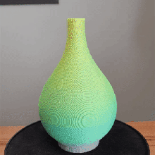 pixelated vase mode rainbow beautiful gift 3d print model - Mito3D