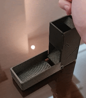pixie pocket sized folding dice tower closed tray variant dungeonsanddragons dnd ttrpg tabletop dicetower diceroller boardgame d20 roll portable dm gm rpg 3d print model - Mito3D