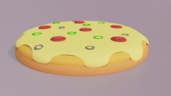 Pizza formaggio casa pane Fast food cheesepizza Affamato cibo gustoso 3dmodle arte arredamento ristorante Hotel 3d print model - Mito3D