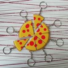 pizza llaveros gadget anillo kay de la cadena alimentos clave 3d print model - Mito3D
