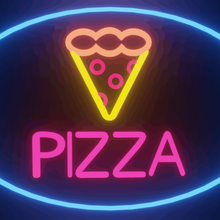Pizza neon işaret pizzacı dekorasyon blender 3d stl ışıklar yerel video oyunları oyunlar 3d print model - Mito3D