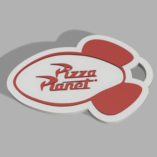 pizza planet keychain key ring toy story 3D print model - Mito3D