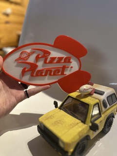 Pizza pianeta ristorante logo giocattolo storia pixar multicolore Stampa disney funko 3d print model - Mito3D