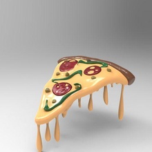 Pizza Scheibe Kunst Lebensmittel Überschrift Spieler Liebhaber ps5 3d print model - Mito3D