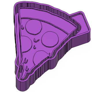 pizza slice freshie mold - silicone box 3d model molding car housing blank stl make making mould tray 3d print model - Mito3D