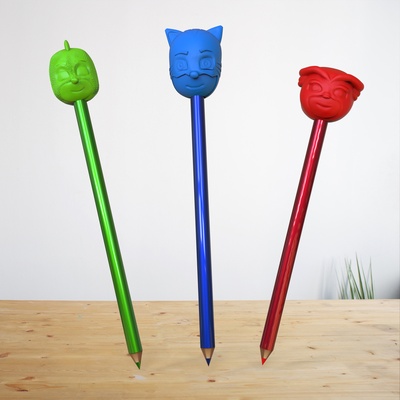 pj mask - pencil holders crayon holder pencils school accessories 3d print model - Mito3D