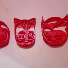 pj maske kurabiye kalıbı ev karakterler 3d print model - Mito3D
