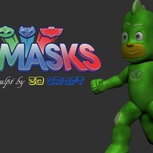 pj Maske gekko verschiedene pj-Maske Figur 3d print model - Mito3D