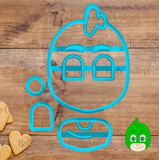 pjmasks vert coupeur fondant découper biscuit 3d print model - Mito3D
