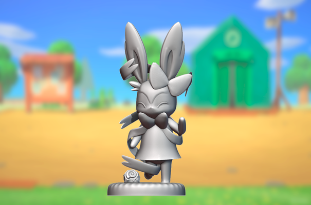 pkm cruce sylveon pokemon animal vídeo juego lindo figura 3d print model - Mito3D