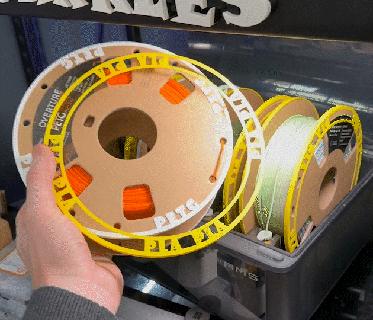 pla petg Karton Spule Ring Bambu Labor ams Etikette 3d print model - Mito3D