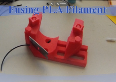 pla fusing jig vise joining two filament reels join fuse 3d print model - Mito3D