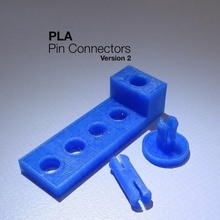 pla-pin-Anschlüsse v2 verschiedene openscad parametric pins snapfit engineering 3d print model - Mito3D