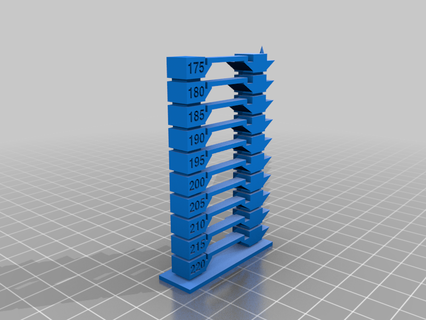 pla temperatura Torre gcode ender 3 v2 3d stampa test 3d print model - Mito3D