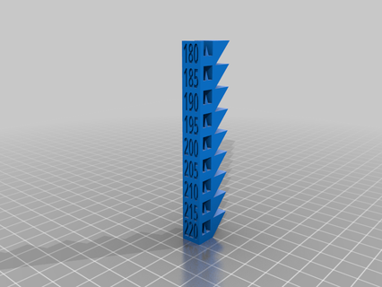 pla temperature tower pla+ gcode artillery x1 sidewinder swx1 3d printing tests 3d print model - Mito3D
