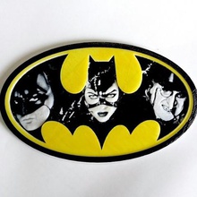 placa do logotipo batman arte 3d print model - Mito3D