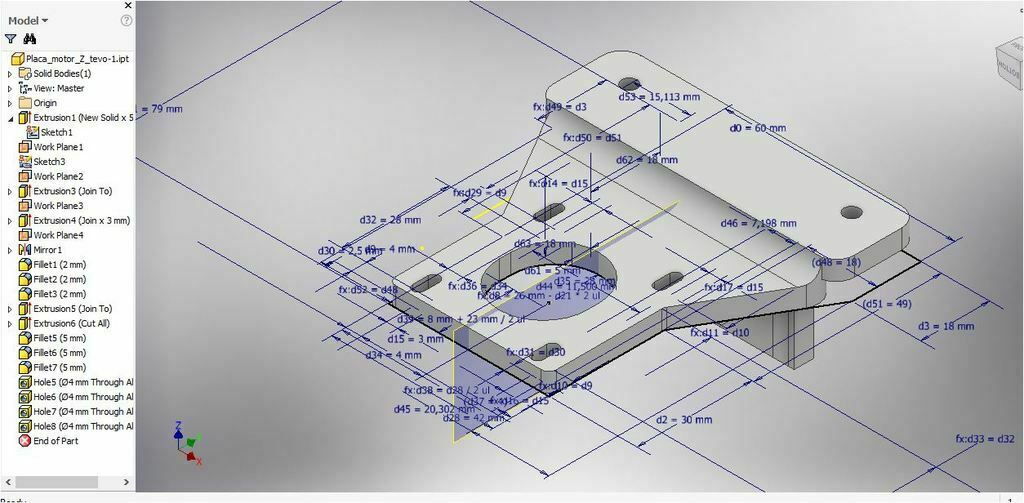 placa motor Tevo tarantula 3d yazıcı parçalar 3D print model - Mito3D