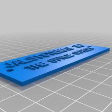 placa stil çıkış moda özelleştirilmiş Aksesuarlar 3d print model - Mito3D