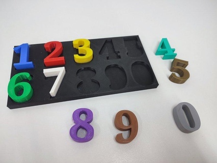 place numbers alzheimer cognitive stimulation game 3d print model - Mito3D