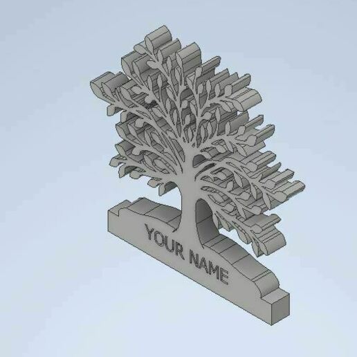 espace réservé arbre vie anniversaire Nom personnalisé of accessoires 3D print model - Mito3D