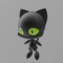 plagg miraculous game black cat lady bug ladybug kwami 3d print model - Mito3D